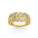 9ct-Diamond-Multi-Swirl-Double-Row-Band Sale