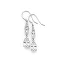 Silver-Pear-Cubic-Zirconia-On-Fancy-Cubic-Zirconia-Hook-Drop-Earrings Sale