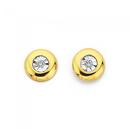 9ct-Gold-Diamond-Bezel-Stud-Earrings Sale