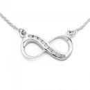 Silver-Cubic-Zirconia-Infinity-Necklet Sale