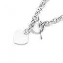 Silver-Cable-Chain-Heart-Fob-Bracelet Sale
