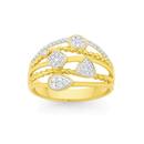9ct-Gold-Diamond-Multi-Shape-Dress-Ring Sale