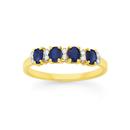 9ct-Gold-Sapphire-Diamond-Band Sale