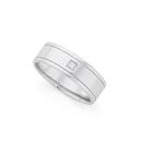 Silver-Square-CZ-In-Lined-Polished-Band-Ring Sale