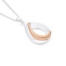 Silver-Rose-Gold-Plate-Open-Pear-Pendant Sale