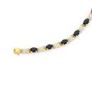 9ct-Gold-Natural-Sapphire-Diamond-Oval-Cut-Kiss-Bracelet Sale