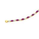 9ct-Gold-Natural-Ruby-Diamond-Bracelet Sale