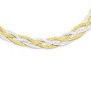 Silver-42cm-Two-Tone-Serpentine-Necklet Sale