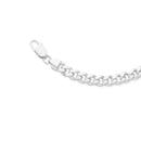 Silver-21cm-Medium-Solid-Oval-Curb-Bracelet Sale