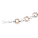 Silver-Rose-Gold-Plate-Double-Circle-Bracelet Sale
