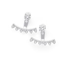 Silver-Cubic-Zirconia-Beaded-Ear-swings Sale