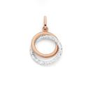 9ct-Rose-Gold-Two-Tone-Double-Circle-Pendant Sale