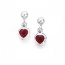 Silver-Pink-Crystal-Heart-Drop-Earrings Sale