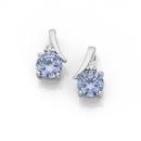 Silver-Lavender-CZ-Stud-Earrings Sale