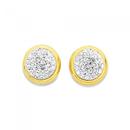 9ct-Gold-Crystal-Dome-Stud-Earrings Sale