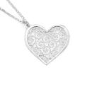 Silver-Scroll-Filigree-Flat-Heart-Pendant Sale