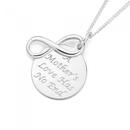 Sterling-Silver-Mothers-Love-Round-Disc-Infinity-Charm-Pendant Sale