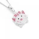 Silver-Enamel-Kitty-Cat-Pendant Sale