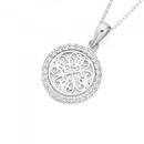 Silver-CZ-Border-Round-Celtic-Pendant Sale