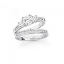 Sterling-Silver-Cubic-Zirconia-Trilogy-with-Channel-Set-Bridal-Set-Ring Sale