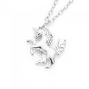 Silver-Small-Prancing-Unicorn-Pendant Sale