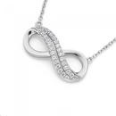 Silver-Double-CZ-Row-Infinity-Necklet Sale