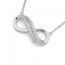 Sterling-Silver-Double-Cubic-Zirconia-Row-Infinity-Necklet Sale