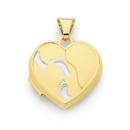 9ct-Gold-Footprints-Heart-Locket Sale