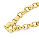 9ct-Gold-19cm-Solid-Oval-Belcher-Bracelet Sale