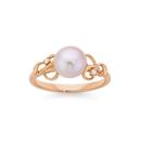 9ct-Rose-Gold-Cultured-Freshwater-Pearl-Diamond-Swirl-Filigree-Ring Sale