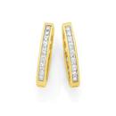 9ct-Gold-Diamond-Channel-Set-Huggie-Earrings Sale
