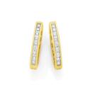 9ct-Gold-Diamond-Channel-Set-Huggie-Earrings Sale