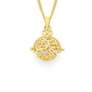 9ct-Gold-Two-Tone-12mm-Spinner-Pendant Sale