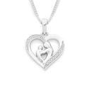 Silver-Mother-Child-In-CZ-Heart-Pendant Sale