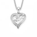 Silver-CZ-Mum-Heart-Pendant Sale