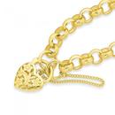 Solid-9ct-Gold-19cm-Belcher-Padlock-Bracelet Sale