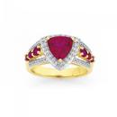 9ct-Gold-Created-Ruby-Diamond-Dress-Ring Sale