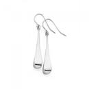 Silver-Square-Bomber-Hook-Drop-Earrings Sale
