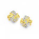 9ct-Gold-Diamond-Swirl-Knot-Stud-Earrings Sale