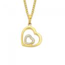 9ct-Gold-Two-Tone-Double-Heart-Pendant Sale