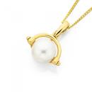 9ct-Gold-Cultured-Freshwater-Pearl-Spinner-Enhancer-Pendant Sale