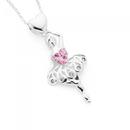 Silver-Pink-Cubic-Zirconia-Ballerina-Pendant Sale