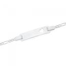 Silver-14cm-Solid-Figaro-31-ID-Bracelet Sale