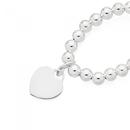 Sterling-Silver-Heart-Disc-on-Ball-Stretch-Childrens-Bracelet Sale