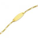 9ct-Gold-16cm-31-Figaro-Id-Bracelet Sale