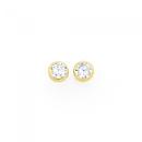 9ct-Gold-3mm-Round-Cubic-Zirconia-Stud-Earrings Sale