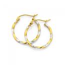 9ct-Gold-Two-Tone-18x15mm-Twist-Hoop-Earrings Sale