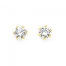 9ct-Gold-Cubic-Zirconia-Stud-Earrings Sale