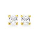 9ct-Gold-Cubic-Zirconia-5mm-Square-Stud-Earrings Sale