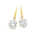 9ct-Gold-Cubic-Zirconia-8mm-Round-Hook-Earrings Sale